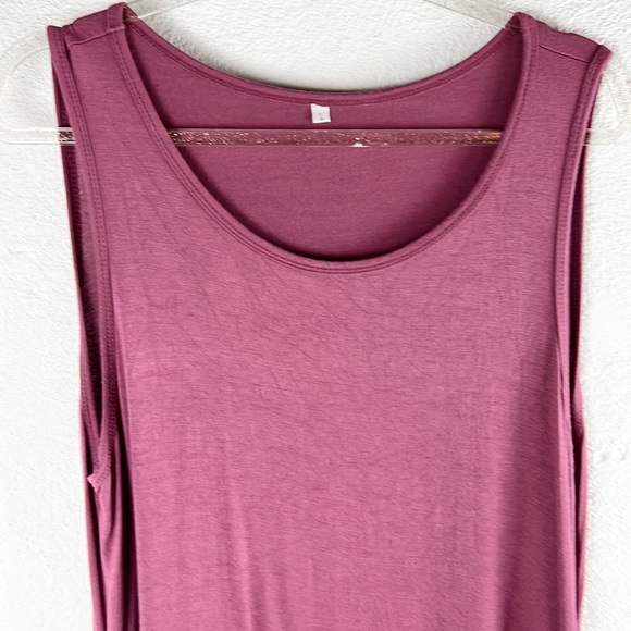 🌸Mauve Sleeveless Tank Top Dress w/Side Pockets🌸 - Picture 4 of 6